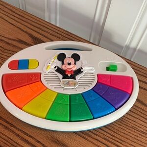 Vintage Disney Mattel Mickey Mouse Follow The Lights Musical Piano Toy 1995